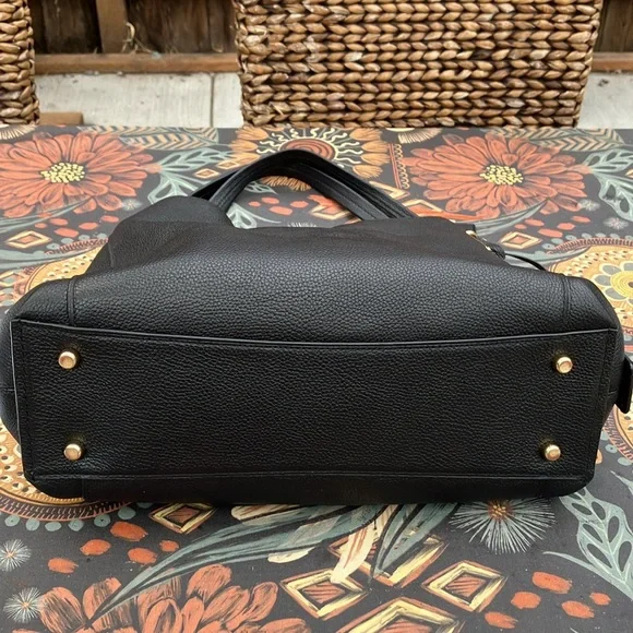 NIB - Coach Dalton 31 Polished Black Pebbled Leather Satchel 73545 - Picture 8 of 13